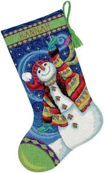 Dimensions Happy Snowman Stocking Needlepoint Kit