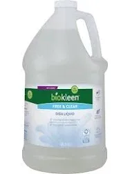 Biokleen Free & Clear Dish Liquid - 1 Gallon - Soap Dishwashing Eco-Friendly Non-Toxic Plant-Based No Artificial Fragrance Colors or