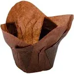 Hoffmaster 2" x 2 3/4" Chocolate Brown Lotus Baking Cup - 250/Pack