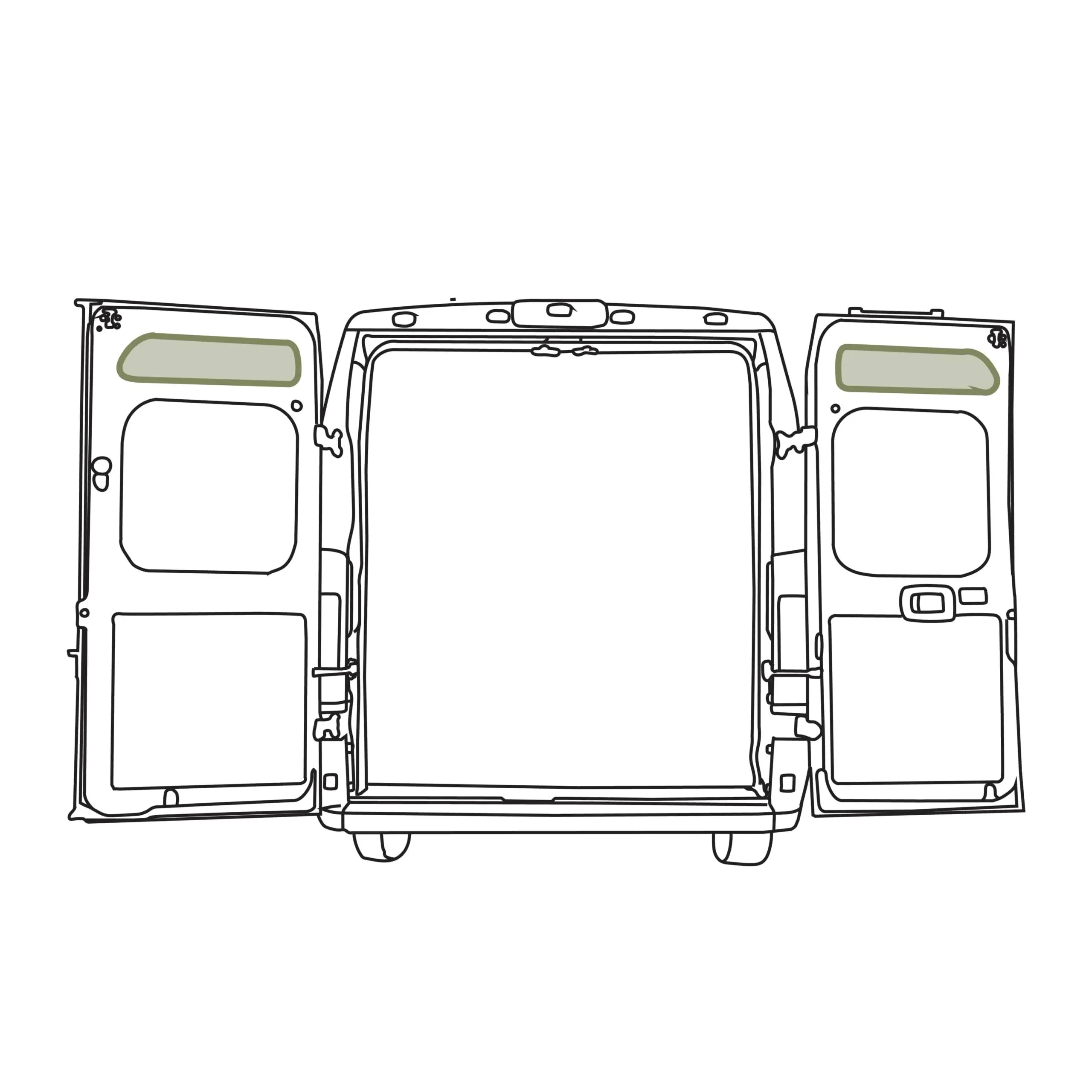 VanEssentials Ram ProMaster Rear Door Storage Panels