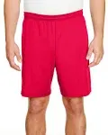 A4 N5244 Adult 7" Inseam Cooling Performance Shorts - Scarlet - S