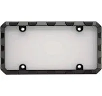 Custom Combos 92901 Black Heavy Duty Metal License Plate Frame and Shield Combo (Truck Tuff)