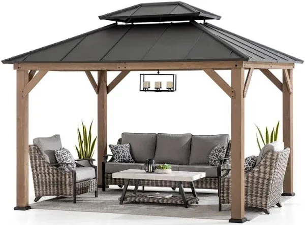 Sunjoy Gazebo Steel Hardtop Gazebo