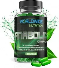 Worldwide Nutrition Anabolic Accelerator Vitamin Supplement -180 Capsules