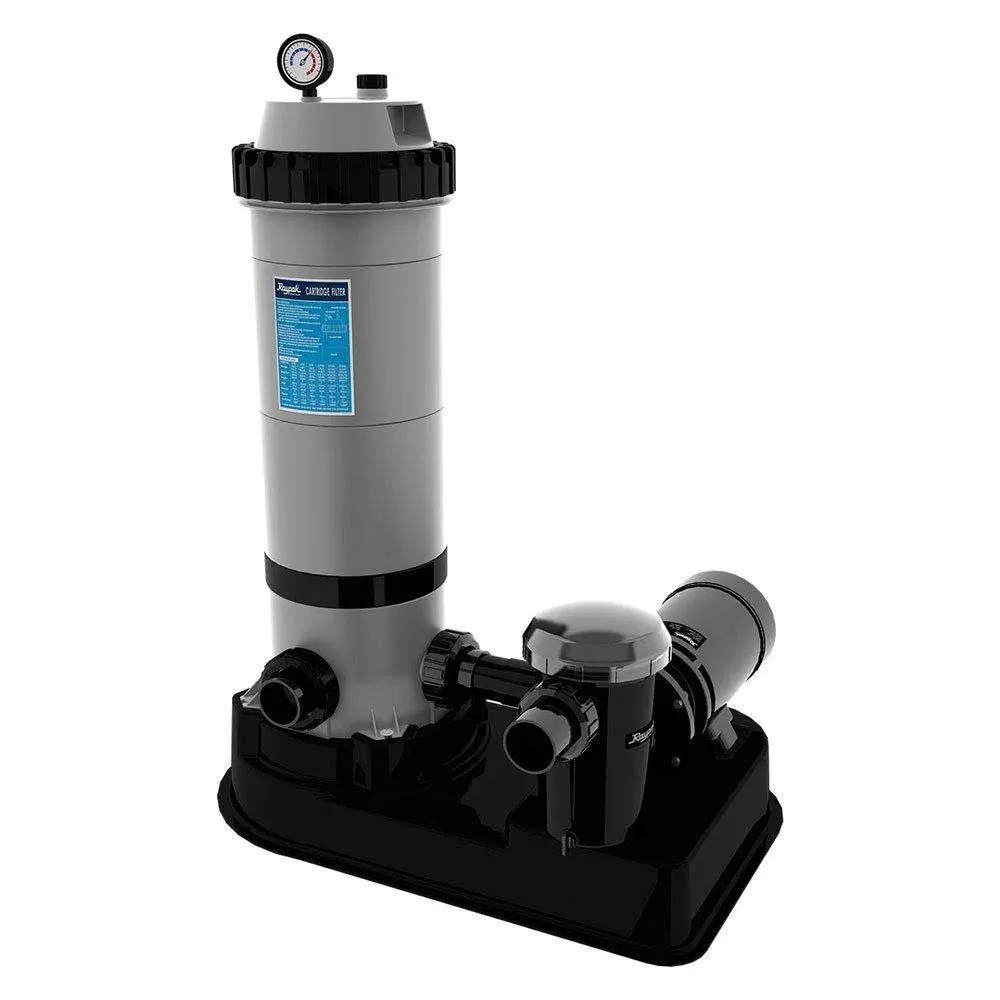 Raypak Protege Above Ground Pool Cartridge Filter Pump Combo 75 Sq.Ft 1HP Single Speed 018199