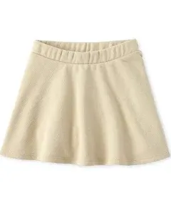 Toddler Girls Uniform French Terry Skort - Sandy