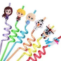 Lidmada 24 Frozens Elsa Straws