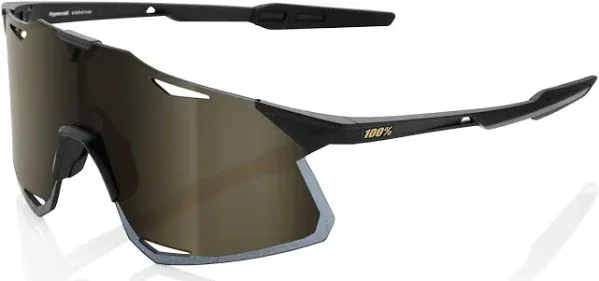 100% Hypercraft Sunglasses - Matte Black - Gold Mirror Lens