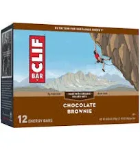 CLIF BAR - Chocolate Brownie Flavor - Made with Organic Oats - 10g Protein - Non-GMO - Plant Based - Energy Bars - 2.4 oz. (15 Pack)