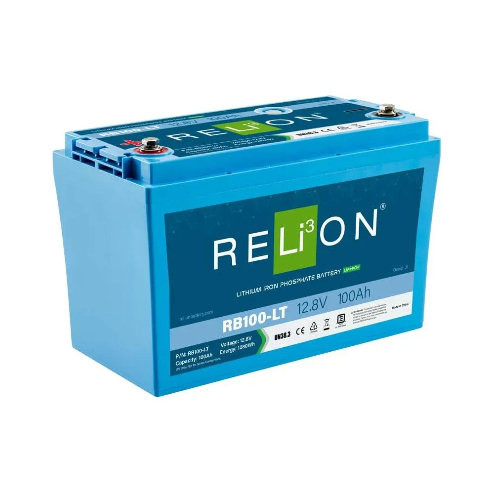 ReliOn Rb100-lt Cold Weather Lithium Deep Cycle Battery LiFePO4 - 12.8V, 100Ah