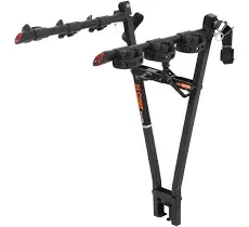 CURT 18013 Clamp-On Trailer Hitch Bike Rack Mount, Fits 2-Inch Shank, 3 Bicycles , Black