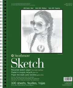 Strathmore 400 Series Recycled Sketch Pad - 11" x 14", Portrait, 100 Sheets