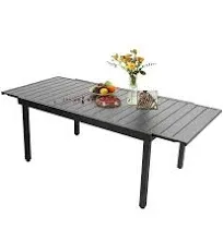 Sophia & William Expandable Steel Outdoor Patio Dining Table