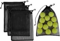 PALTERWEAR Mesh Drawstring Bag With Clip and Toggle Closure - For Scuba, Scalloping, Camping - Multi-Use Set of 4 (Black, 9 x 12 inch)