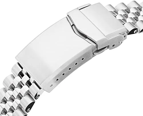 MiLTAT 20mm Quick Release Watch Band Straight End, Super-JUB II QR 316L Stainless Steel Brushed