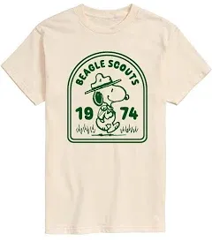 Peanuts Men's Beagle Scouts Badge Graphic Tee