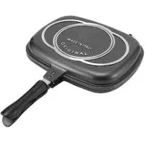 RBSD Double-sided Frying Pan, 32cm/12.6in BBQ Grill Pan, Double Side Pressure Co