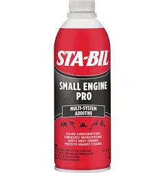 STA-BIL Small Engine Pro Multi-System Additive - Protects Against Ethanol - Cleans Carb And Injectors - Improves Engine Efficiency - Lubricates Valves And Pistons, 16 fl. oz. (22305) , Red