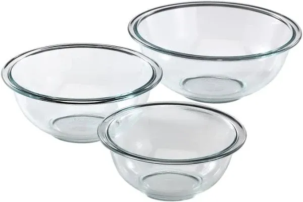 Pyrex Prepware 3-Piece Glass Mixing Bowl Set