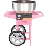 VEVOR 1000W Electric Cotton Candy Machine with Cart Pink