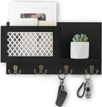 Lucundm Rustic Key and Mail Holder