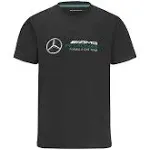 Mercedes AMG Petronas F1 Large Logo T-Shirt - Black Unisex