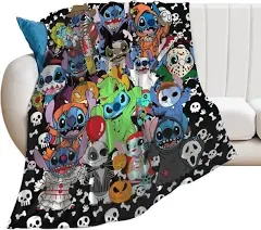 Halloween Blankets Cartoon Super Soft Throw Blanket Horror Movie Throw Scary ...