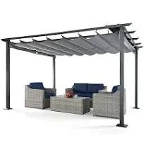 HAPPatio 10' x 13' Outdoor Retractable Pergola