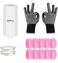 Sublimation Blanks Silicone Bands for Sublimation Tumbler Heat Resistant Gloves Tape Sleeve Accessories Kit for 20 30 oz Skinny Straight Cups for Cricut Mug Press Machine Wrap Bundle Tumbler in Oven