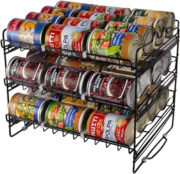 Che&#039;mar Can Organizer for Pantry - Stackable Can Rack for 36 Cans, Canned Foo...