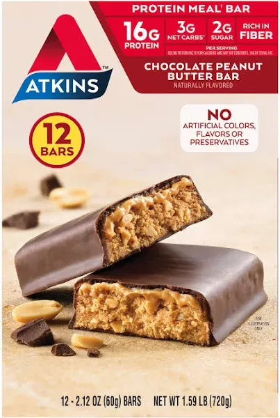 Atkins Bar Chocolate Peanut Butter - 5-1.69 Oz