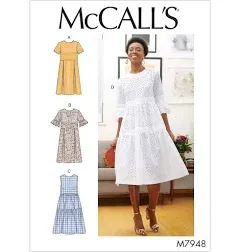 McCall's Patterns McCall's Women's Knee Length Pleated Dress