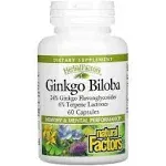 Natural Factors Ginkgo Biloba 60 Capsules