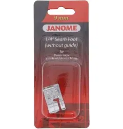 Janome 1/4&#034; Seam Foot (Without Guide) #202313001 For 9mm Model Sewing Machines