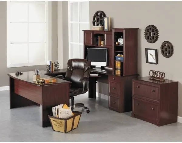 Realspace Broadstreet 65"W U-Shaped Executive Corner Desk