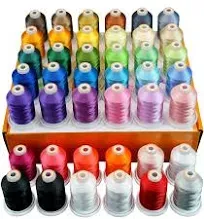 42 Spools 1000M (1100Y) Polyester Embroidery Machine Thread Kit for Professional