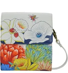 Anna by Anuschka Women's Hand-Painted Genuine Leather Flap Organizer