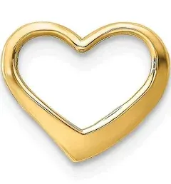 Fjc Finejewelers 14k Yellow Gold Floating Heart Charm