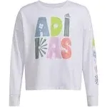 Adidas Girls' Long Sleeve Waist Crew Tee T-Shirt