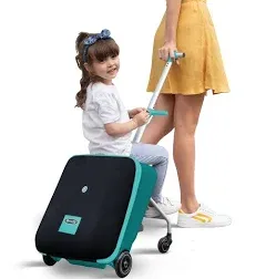 Micro Kickboard - Luggage Eazy - Foldable and Ride-able Swiss-Designed Luggage Case Carry-on for Kids, Ages 18 Months and Up (Violet)