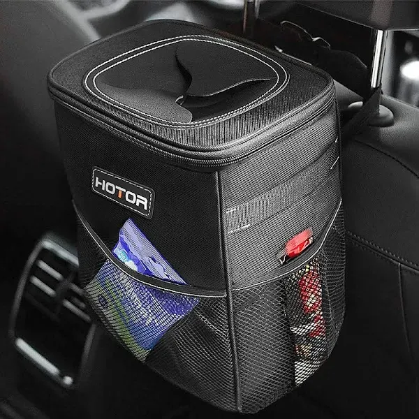 HOTOR Car Trash Can with Lid