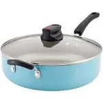 Farberware Aluminum 6-Quart Nonstick Jumbo Cooker with Helper Handle, Aqua