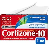 Cortizone 10 Maximum Strength Ointment 2 oz., 1% Hydrocortisone Ointment for Itch Relief