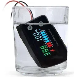 IPX7 Waterproof Battery Monitor12V 24V 36V 48V 60V 72V,Car Motorcycle Golf Cart 