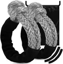 Softive – Soft Shackle ½ x 22 inch (2 Pack) – 55,000 lbs. Max. Strength Soft Shackle Recovery Rope with Sleeves for SUV ATV Truck Off Road Towing —