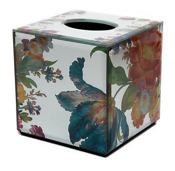 MacKenzie-Childs Flower Market Reflections Boutique Tissue Box Cover