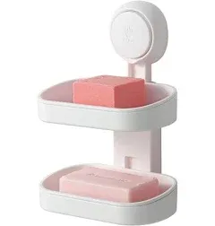 Bathroom Organizer Household Double Layer Wall Suction Cup Shower Caddy Dish Plastic Green Soap Dish Holder - Buy Plastic Soap Holder,Wall Suction Cup Soap Dish Holder,Wall Mount Bath Storage Product on Alibaba.com