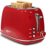 Keenstone Retro 2 Slice Toaster Stainless Steel Toaster with Bagel, Cancel, Defrost Fuction and Extra Wide Slots Toasters, 6 Shade Settings,Removable