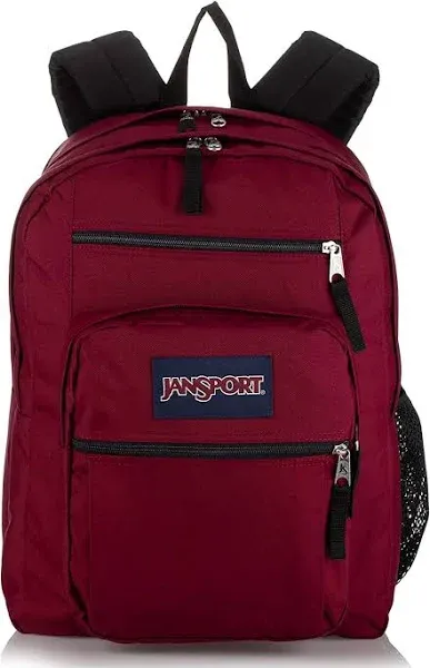 Jansport Big Student Backpack Laptop Compartment Black Nylon 17.5&#034;   New cond.