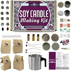 DIY Gifts SOY CANDLE MAKING KIT For 14 Candles + Reusable Pot Open Box